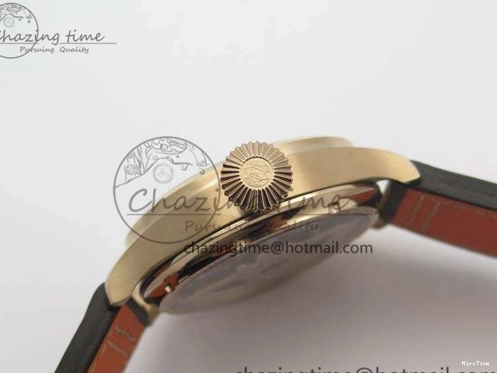 MIROTIME 1221 Popular Big Pilot Real PR IW502706 RG YLF 1:1 Best Edition Brown Dial On Calfskin Strap A 7223